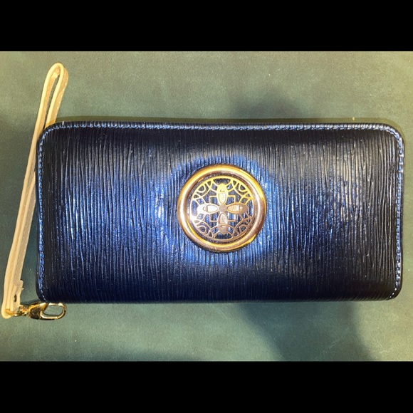 Handbags - Royal Blue/Navy Wristlet Clutch
